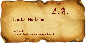 Lautz Noémi névjegykártya